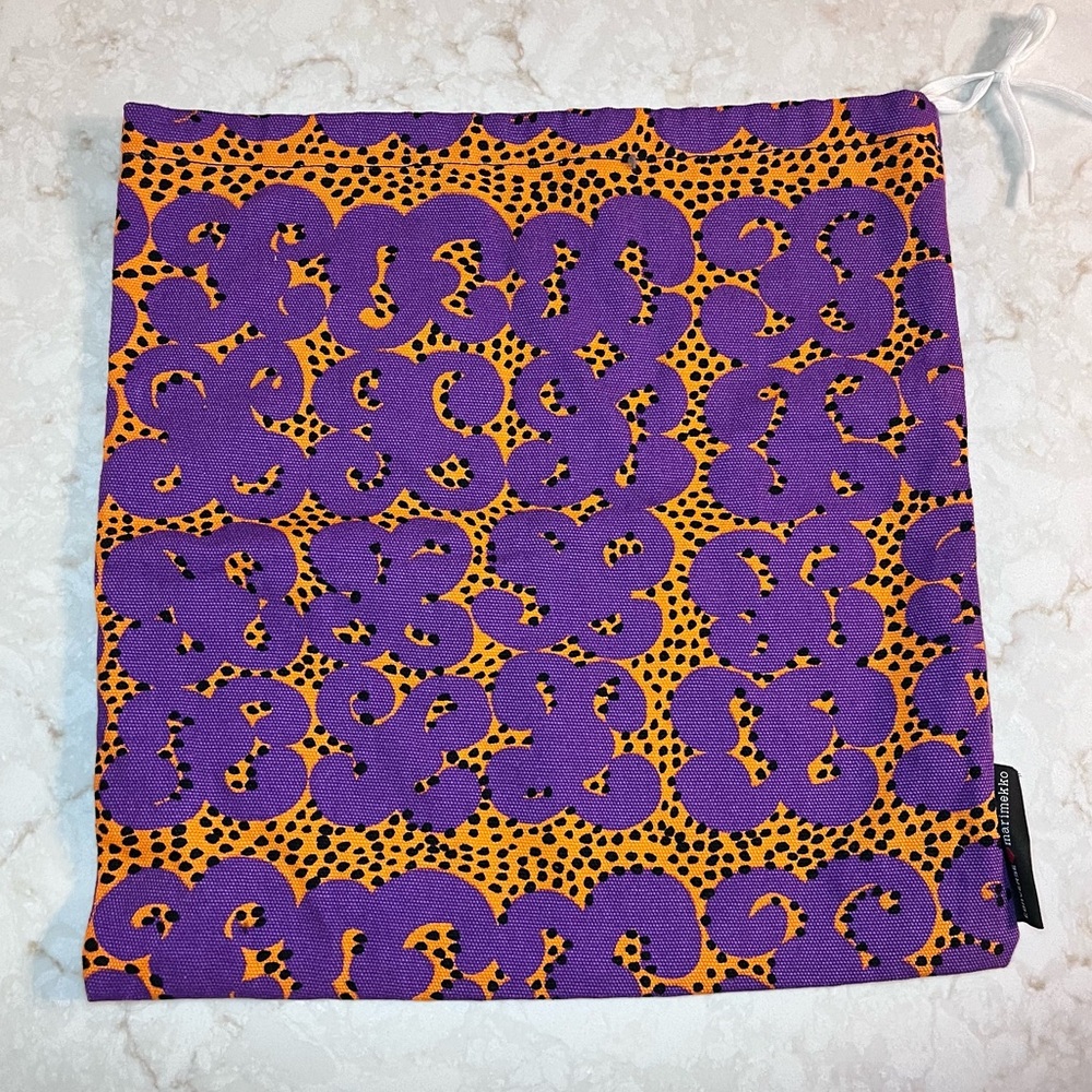 CONVERSE x MARIMEKKO Fabric Dust Bag Purple Orange Shoe Lace Medium